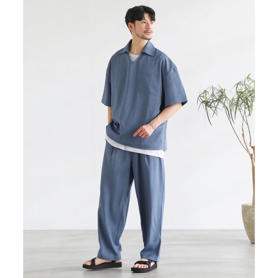 SPU（スプ） 【3点セット】 セットアップ メンズ 夏 シャツ 半袖 5分袖