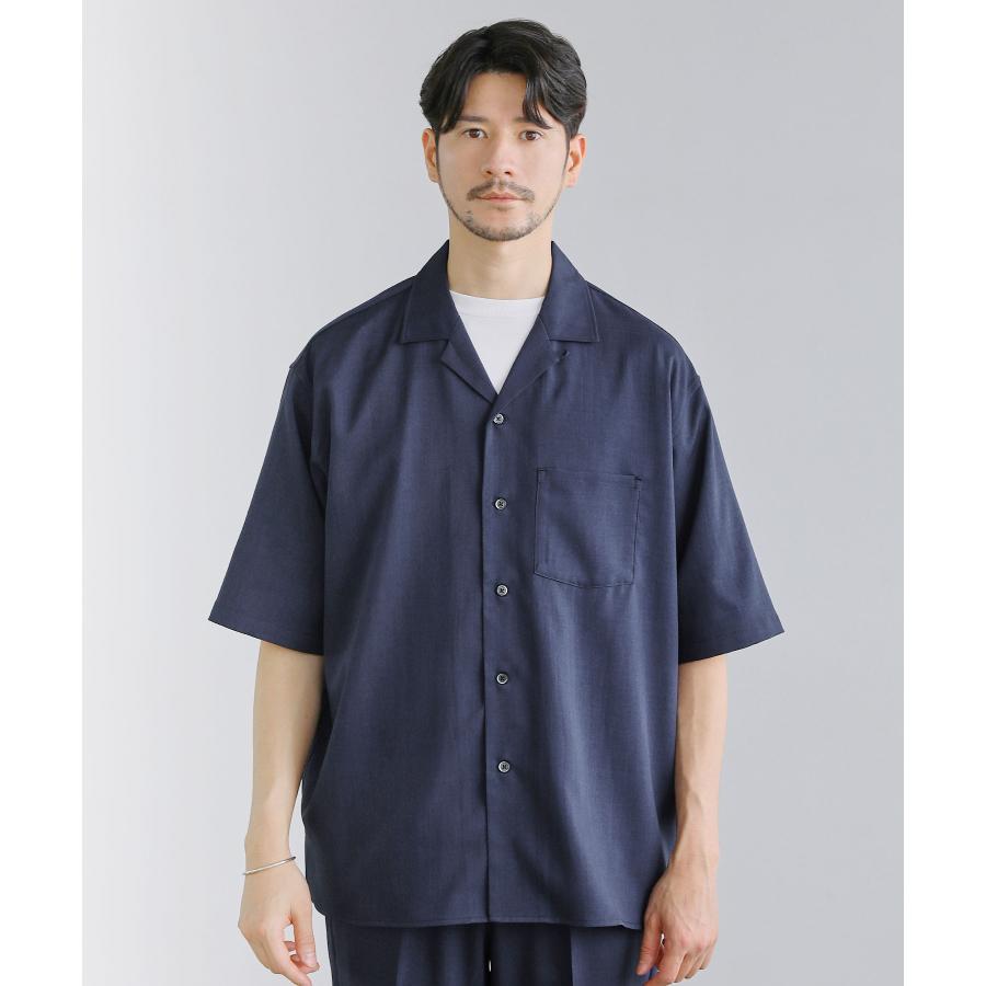 セットアップ対応】 オープンカラーシャツ シャツ 半袖 メンズ 夏