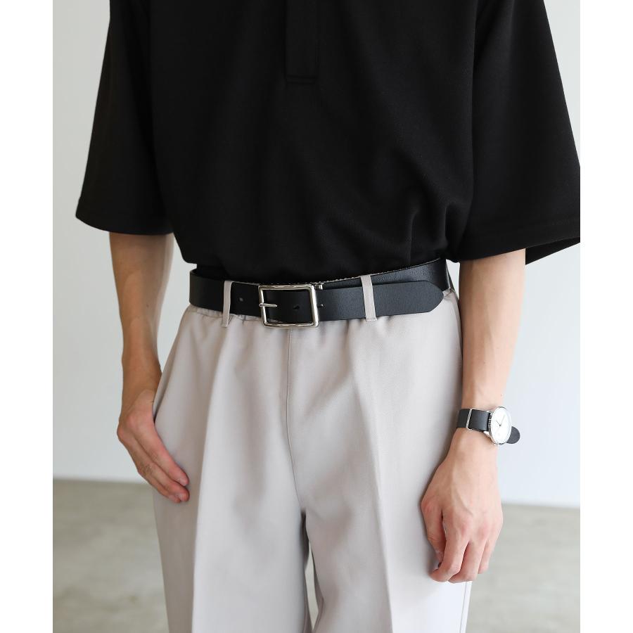 ベルト ギャリソンベルト メンズ 本革 リアルレザー スクエアバックル