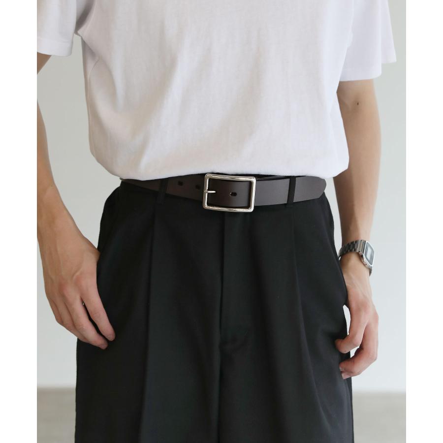 ベルト ギャリソンベルト メンズ 本革 リアルレザー スクエアバックル