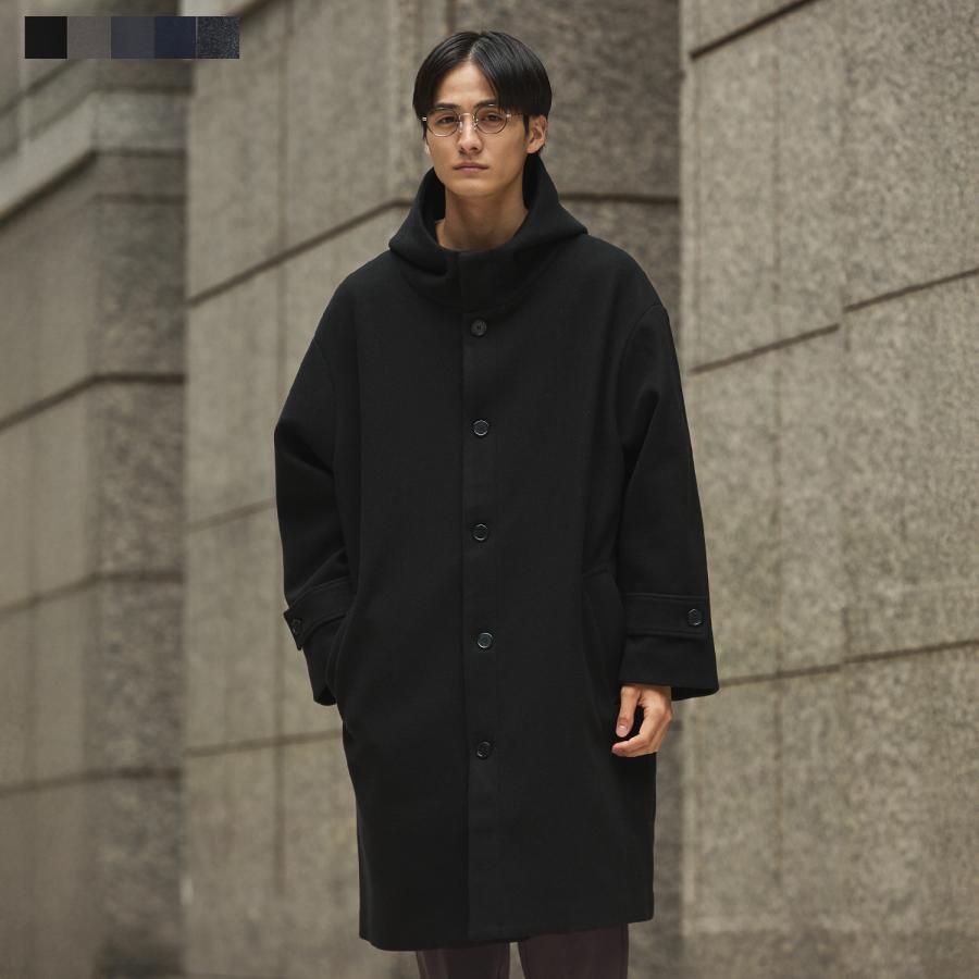 SPU コート アウター メンズ 冬 冬服 メルトン フード