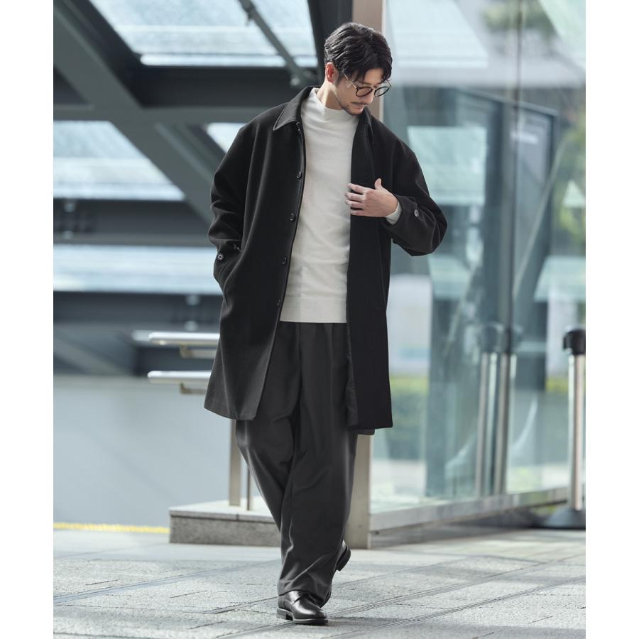 SPU（スプ） メルトン コート ステンカラーコート アウター メンズ 冬