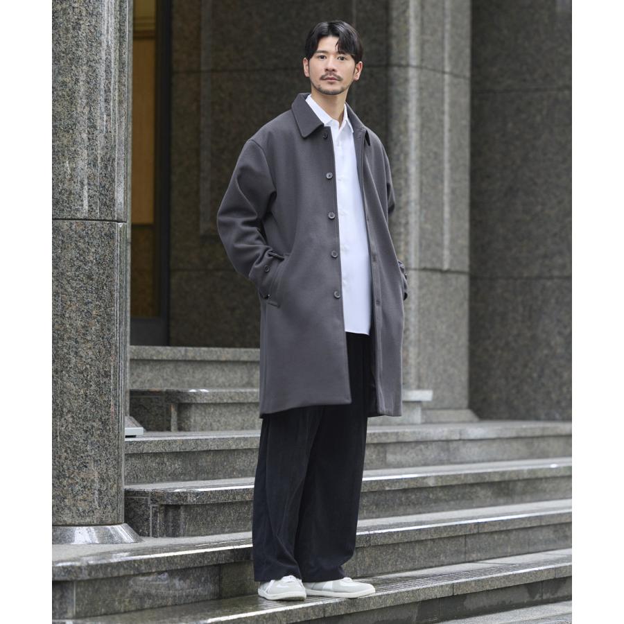 SPU（スプ） メルトン コート ステンカラーコート アウター メンズ 冬