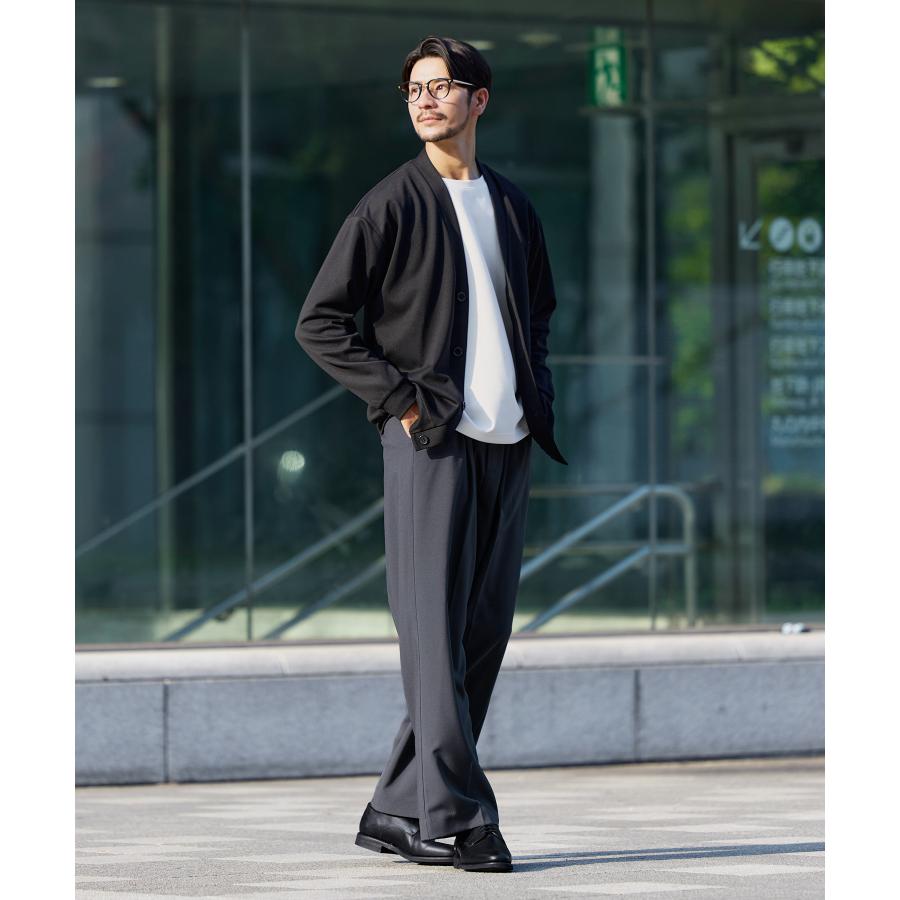 SPU（スプ） スラックス ワイドパンツ ボトムス メンズ 秋 秋服 防シワ