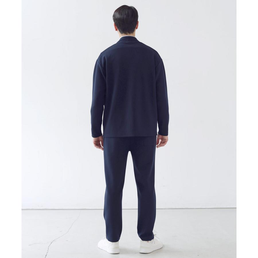 marka セットアップ ノーカラージャケット イージースラックス ネイビー SPU（スプ） 〓予約販売・8月下旬頃発送予定〓 【上下2点セット