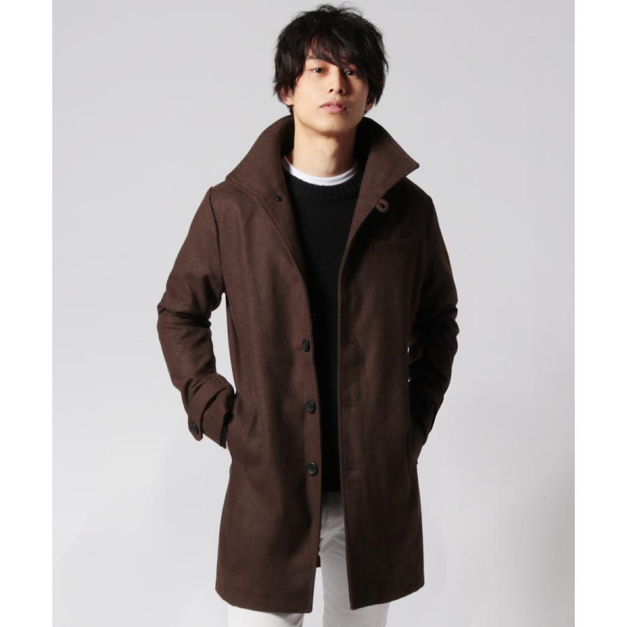 ロングコート ウールメルトン コート メンズ ビジネスコート ブランド