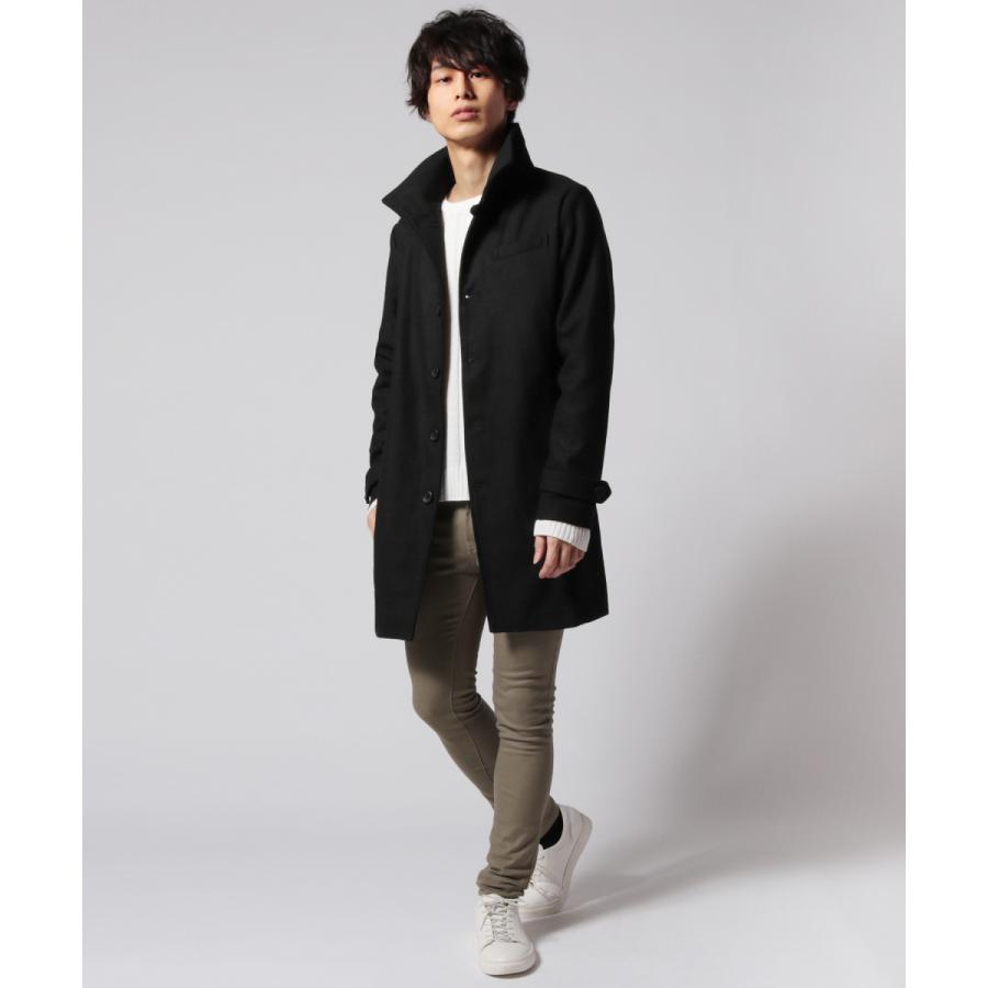 ロングコート ウールメルトン コート メンズ ビジネスコート ブランド