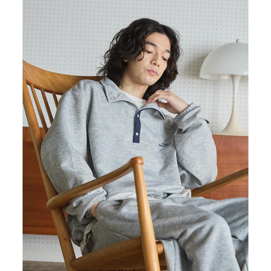 スウェット トレーナー メンズ 長袖 ハーフボタン ゆったり 2way