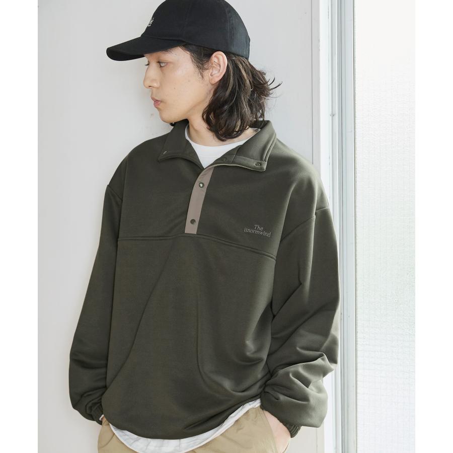 スウェット トレーナー メンズ 長袖 ハーフボタン ゆったり 2way