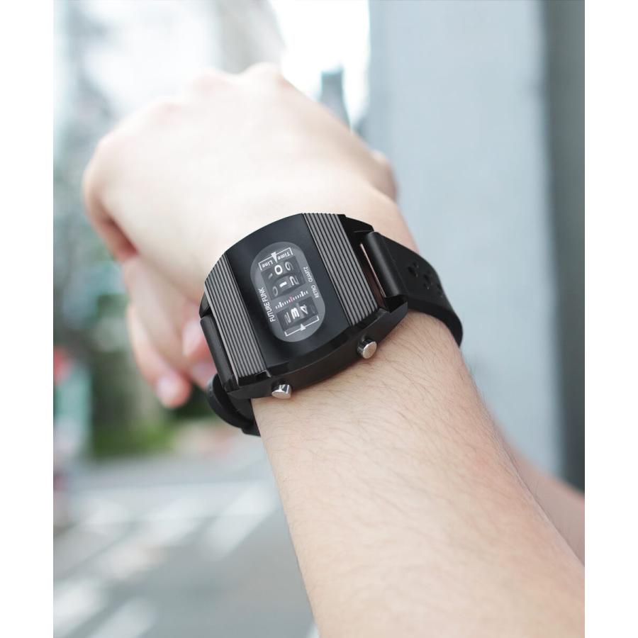 腕時計 メンズ ラバー バンド クオーツ腕時計 レディース ブラック