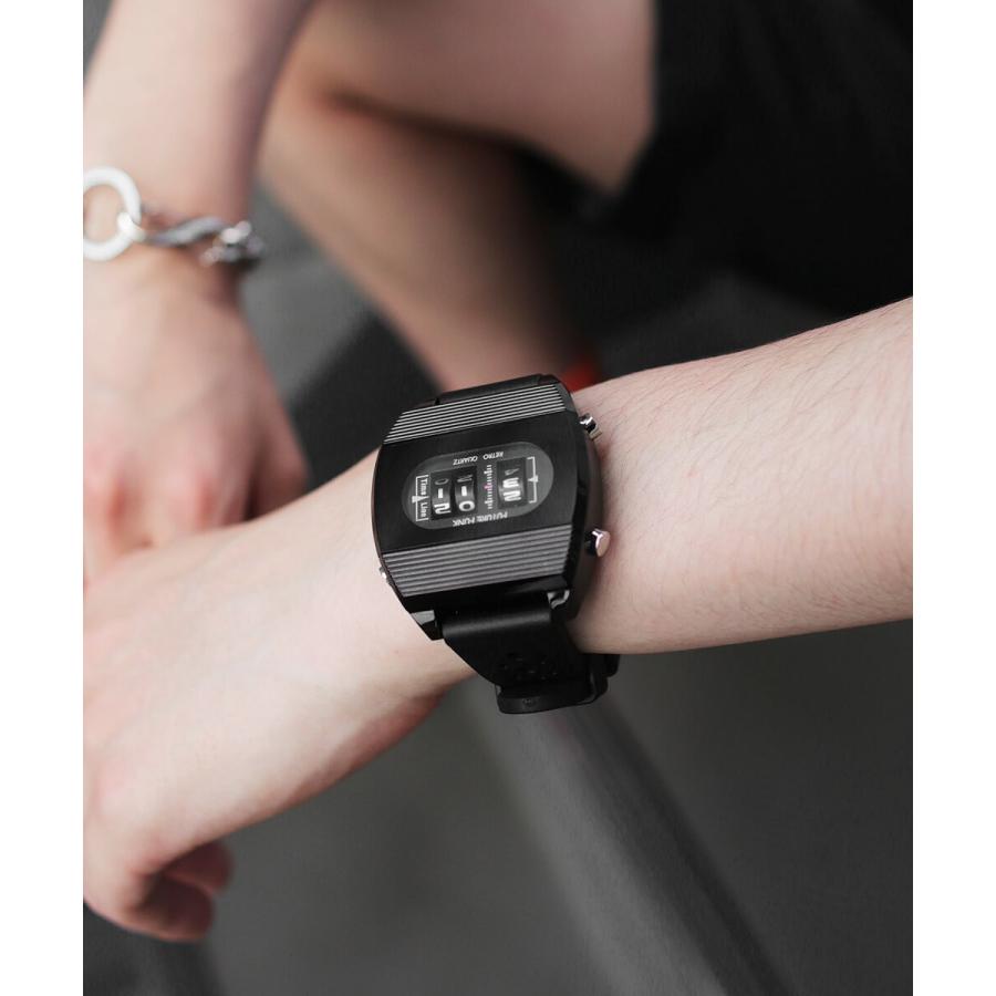 腕時計 メンズ ラバー バンド クオーツ腕時計 レディース ブラック