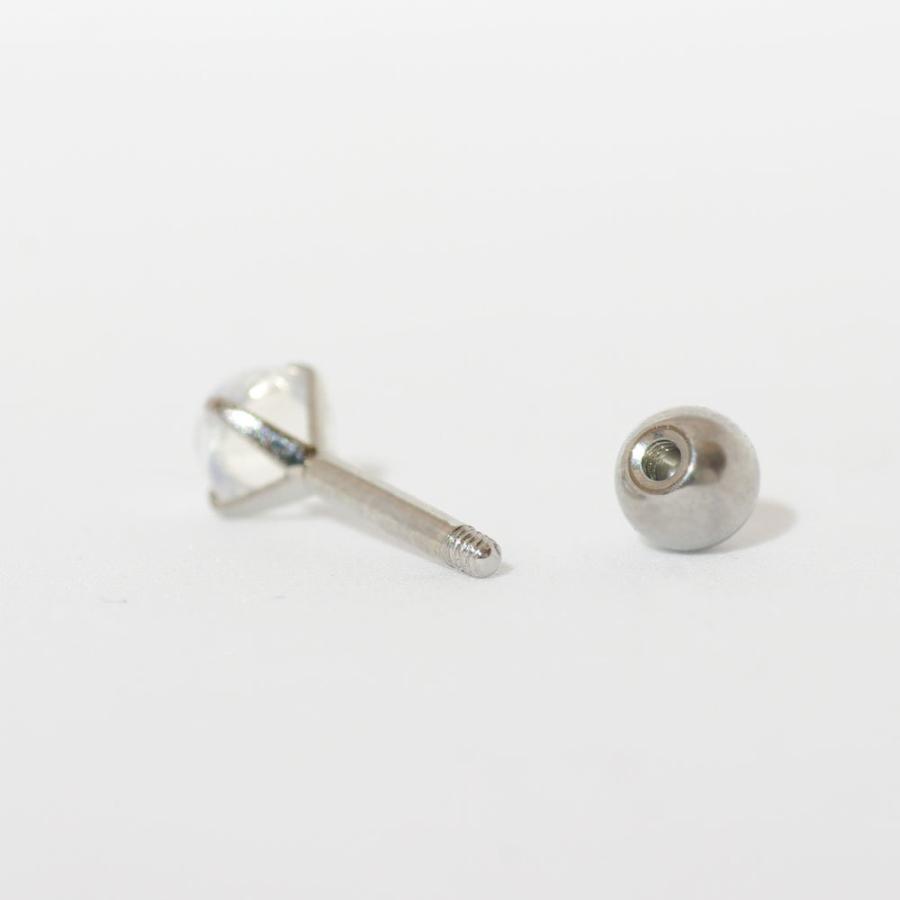 16G ロイヤルブルームーンストーン 4mm 天然石 バーベル サージカル
