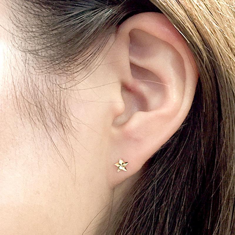 ネジ キャッチ ボール 14k g バーベル ボディピアス スタースタッズ 星 K14 金 ゴールド ネジ 取れない 外れない 片耳 g Bl 08 Sputnik Jewelry 通販 Yahoo ショッピング