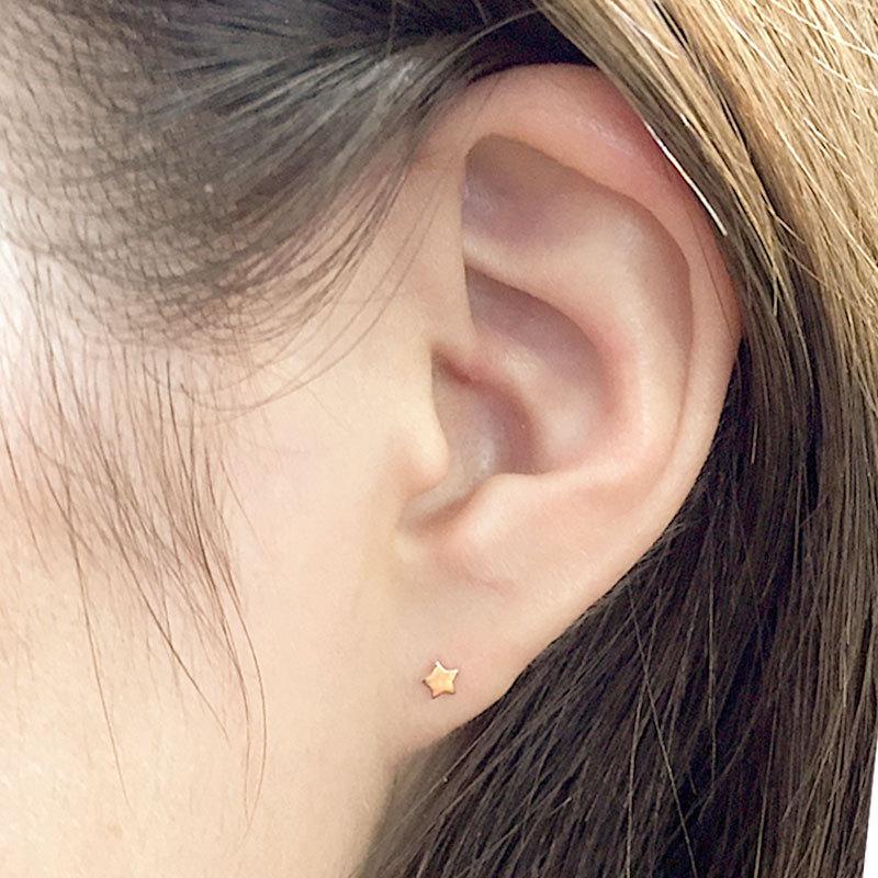 ネジ キャッチ ボール 14K 20G バーベル ボディピアス スター 星 ネジ キャッチ ボール 14K 20G バーベル ボディピアス スター 星