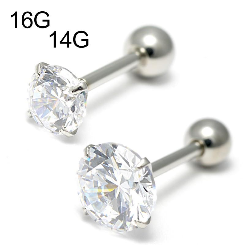 立爪ジュエル 3mm バーベル 16G 14G 6mm 8mm ボディピアス サージカル
