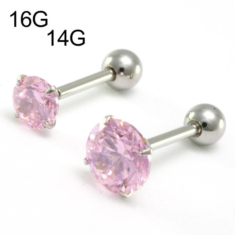 立爪ジュエル 5mm バーベル 16G 14G 6mm 8mm ボディピアス ストレート