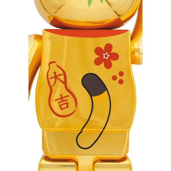 BE@RBRICK 招き猫 ペコちゃん 福 金メッキ ベアブリック