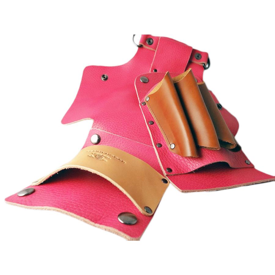 「コロラート」 coler leather　最高級天然極本革 ◆ピンクノイズ　レザーシザーケース　シザーバッグ｜spweek｜04