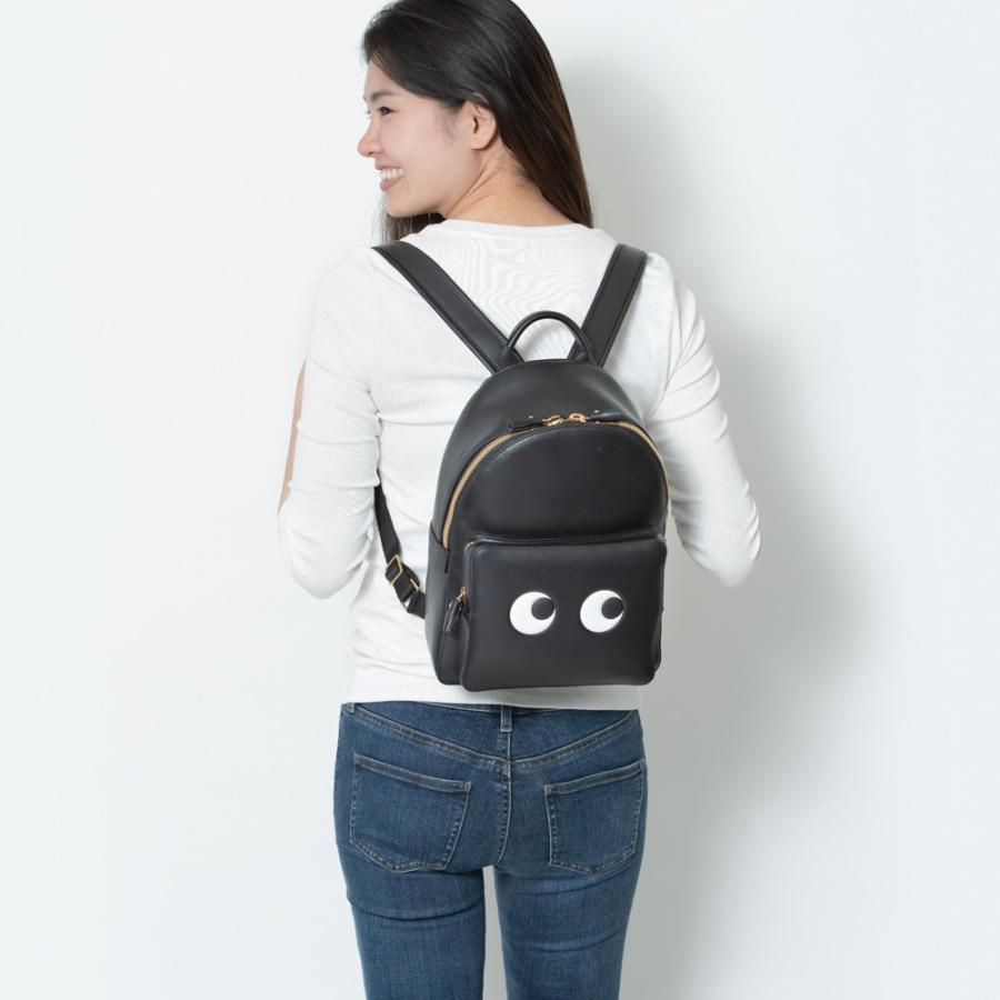 アニヤハインドマーチ リュック バックパック アイズ ブラック レザー レディース 934541 ANYA HINDMARCH BACKPACK  MINI EYES RIGHT IN BLACK CIRCUS : anyahindmarch-934541 : ZOKZOK - 通販 -