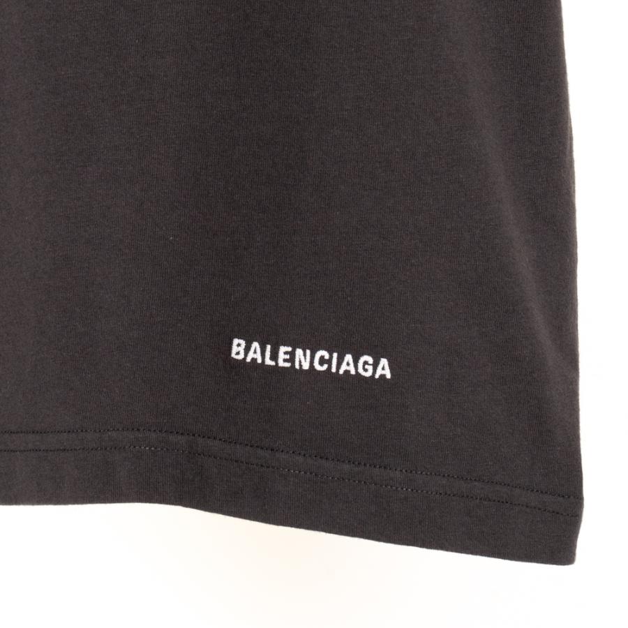 バレンシアガ Tシャツ カットソー 半袖 トップス オーバーサイズ ロゴ 