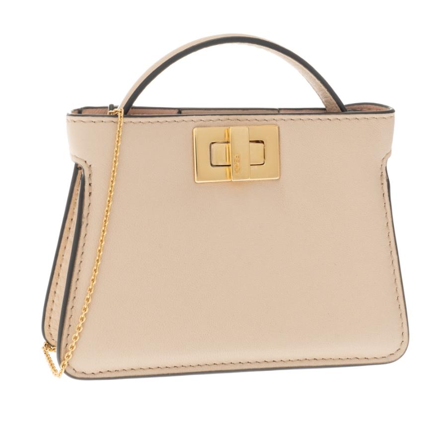 フェンディ FENDI ナノピーカブー バッグチャーム チェーンショルダー