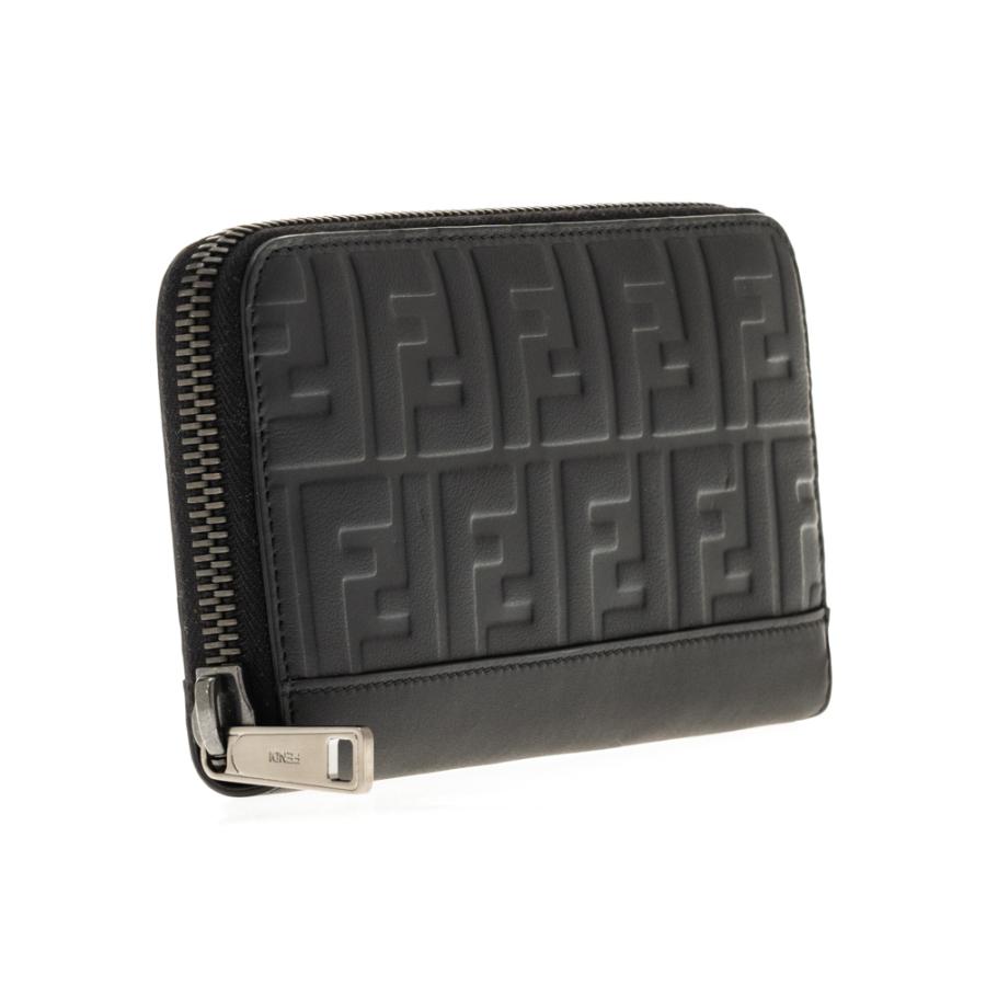 フェンディ 財布 長財布 ラウンドファスナー FENDI ズッカ柄 エンボス