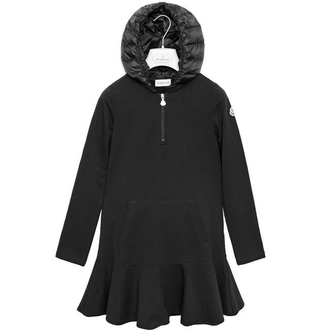 モンクレール ダウン パーカー ワンピース ブラック MONCLER ABITO 12A