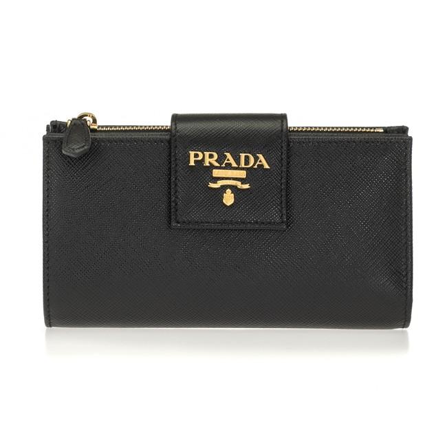 プラダ PRADA 財布 二つ折り レディース ブラック 1ML005 QWA F0002