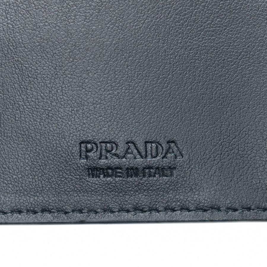 プラダ PRADA アイフォンケース i phone 6/8プラスまで対応 スマホケース 手帳型 カードケース ポーチ ストラップ付 モンキー  ブラック/ブルー 2ZH035