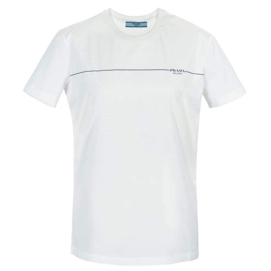 プラダ PRADA Tシャツ カットソー 36/7号/S相当 ホワイト/ネイビー 