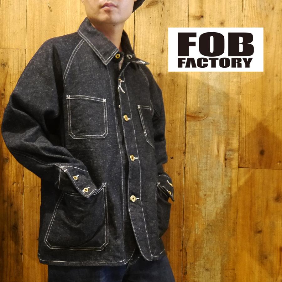 【新品】FOB FACTORY デニムカバーオール FOB FACTORY FOBファクトリー ジンバブエコットン デニム
