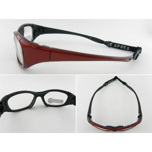 レックスペックス MX-30-CMBK ゴーグル レッド 度付き可 スポーツ 部活