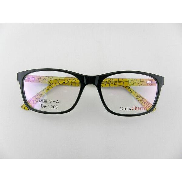 レンズセット ダークチェリー 202-4 度付きメガネ ブラック ユニセックス 眼鏡 めがね 伊達 オーロラ 度なし 大きめ 軽量 レンズ付 イエロー ZIFL |  | 01