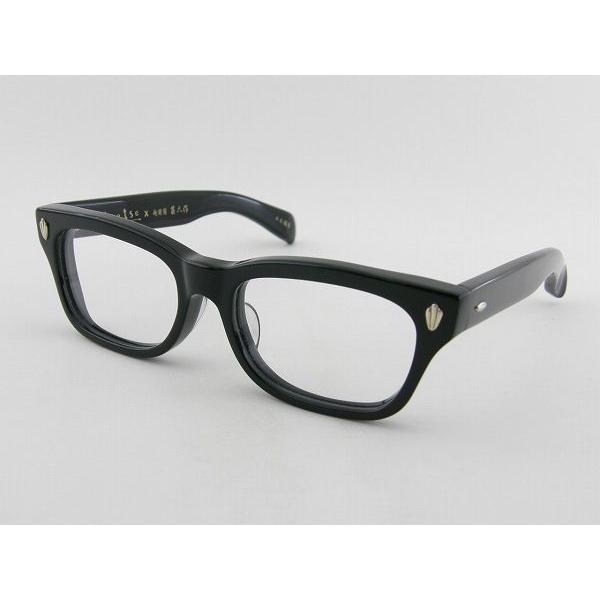 tsetse×甚六作 TCL-SP1-1 メガネフレーム クロセル 黒 眼鏡 レトロ めがね 男女兼用 クラシカル ウェリントン ツェツェ感 度付可 ブラック 黒縁 | 