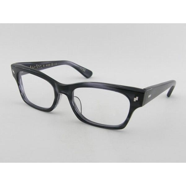 tsetse×甚六作 TCL-003-5 メガネフレーム グレー 灰色 眼鏡 レトロ めがね 男女兼用 クラシカル ウェリントン ツェツェ感 度付可 シャープ 知的 | 