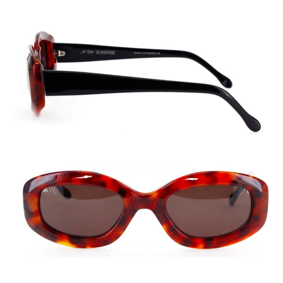 [JF Rey]ジェイエフレイ デッドストック 新品 入手困難 サングラス J 447 588 デミ かわいい フランス スクエア ブラウン レトロ お洒落 正規品 おしゃれ |  | 03