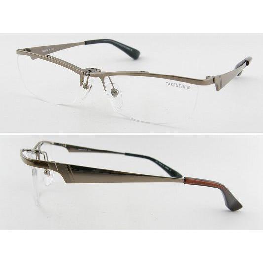 [ファクトリー] 跳ね上げ メガネフレーム ブラウン JP002-2 フリップ 眼鏡 メタル 日本製 耐久性  めがね 度付可 老眼鏡可 サングラスにも 正規品 | 