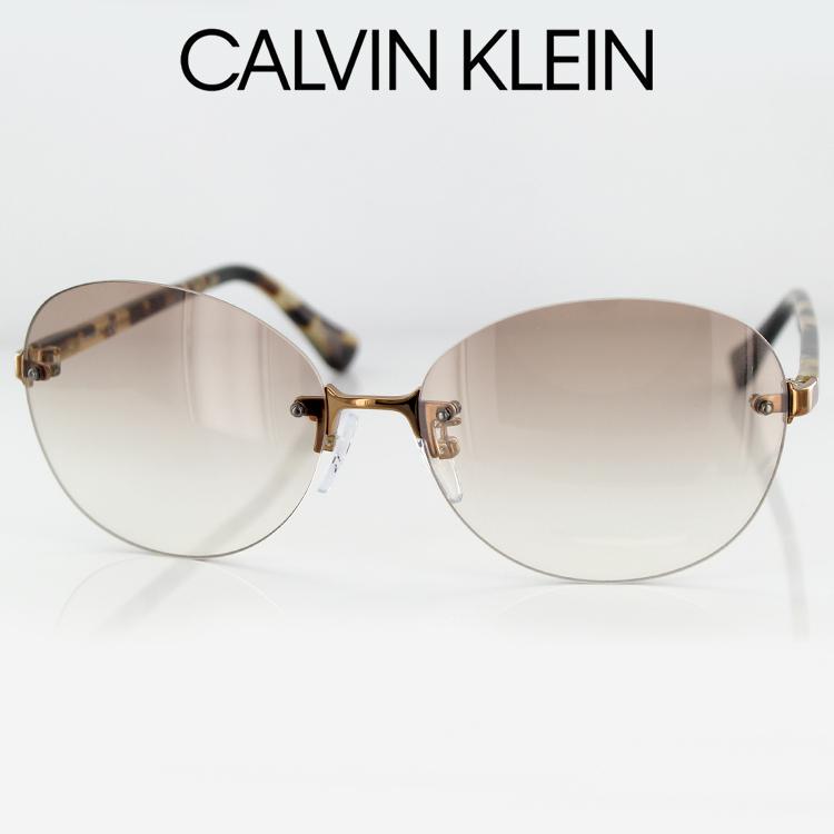 サングラス カルバンクライン ツーポイント CK-1223SA 781 58サイズ オーバル アンバーゴールド レディース 女性用 Calvin Klein UVカット 紫外線カット 日よけ｜squacy