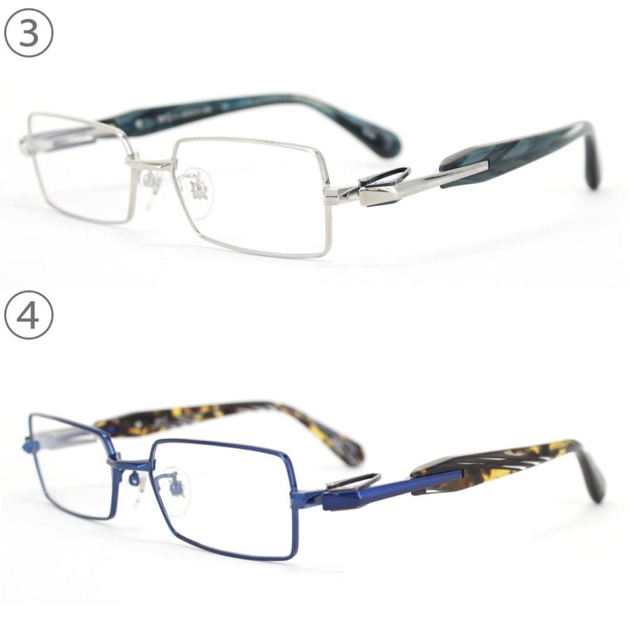 DATE WC 53サイズ メガネ 鼻パッド Uターンヒンジ 板ばね式 フルリム スクウェア こだわり 日本製 送料無料 |  | 08