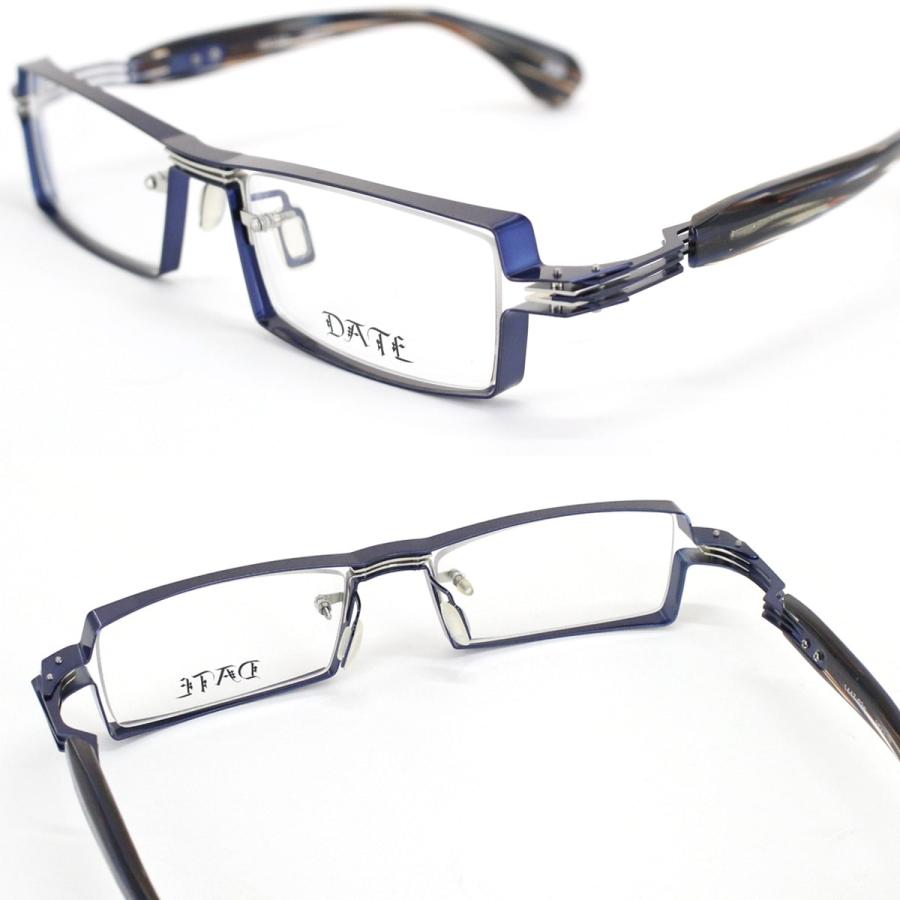 メガネフレーム DATE 1447-02n デットストック 現品限り 54サイズ ワンポイント スクエア 眼鏡 こだわり 日本製 メンズ レディース 男性用 女性用 送料無料 |  | 01