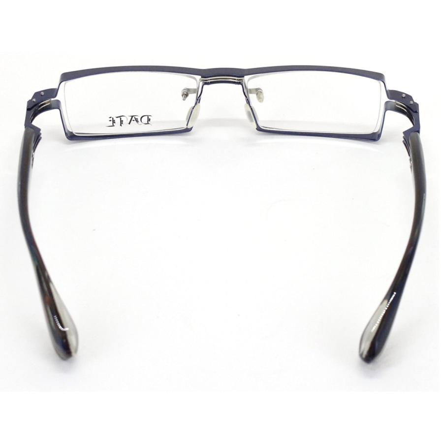 メガネフレーム DATE 1447-02n デットストック 現品限り 54サイズ ワンポイント スクエア 眼鏡 こだわり 日本製 メンズ レディース 男性用 女性用 送料無料 |  | 02