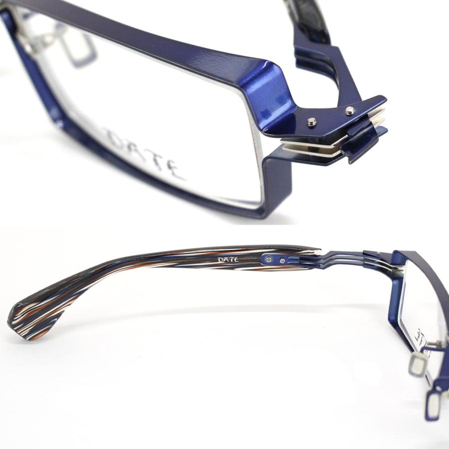 メガネフレーム DATE 1447-02n デットストック 現品限り 54サイズ ワンポイント スクエア 眼鏡 こだわり 日本製 メンズ レディース 男性用 女性用 送料無料 |  | 04