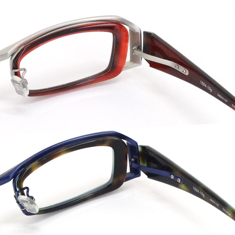 メガネフレーム DATE 1864-10g デットストック 現品限り 56サイズ フルリム スクエア 眼鏡 こだわり 日本製 メンズ レディース 男性用 女性用 送料無料 |  | 03