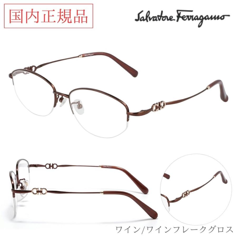 Salvatore Ferragamo サルバトーレフェラガモ メガネフレーム SF2558A 53サイズ ボストン レンズ交換 国内正規品 専用ケース付の画像