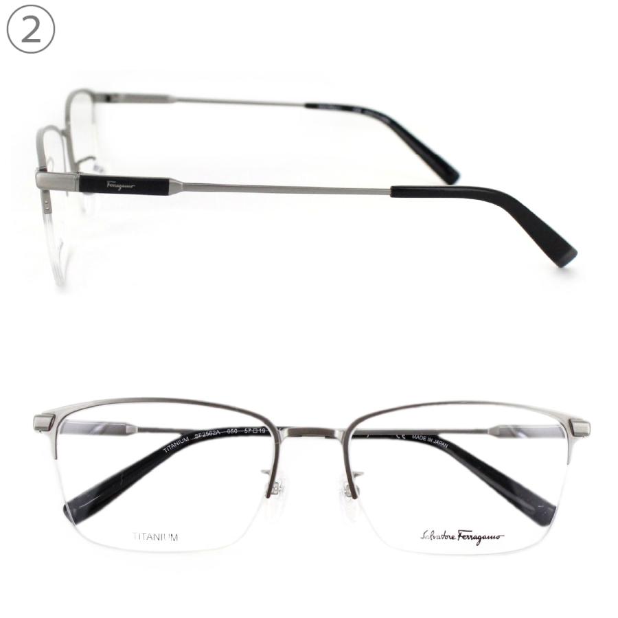 フェラガモ FERRAGAMO SF2562A 57サイズ メンズ 男性用 スクエアメガネ メガネフレーム 国内正規品 送料無料の画像