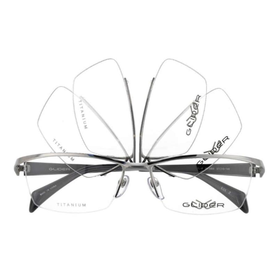 Glider チタン製　度あり　跳上メガネ GD-1001 56-15-139 Glider チタン製 度あり 跳上メガネ GD-1001 56-15-139 GLIDER
