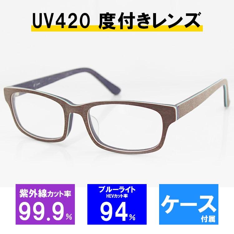 クリアフレーム 薄紫レンズ PCメガネ ケース付き kosd_pcmegane-redies2
