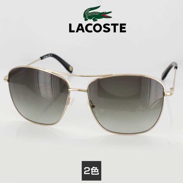 サングラス ラコステ L176SA 001 58サイズ スクエア シャイニーブラック メンズ 男性用 LACOSTE UVカット 紫外線カット レトロ クール おしゃれ ワニ 1933 国内｜squacy