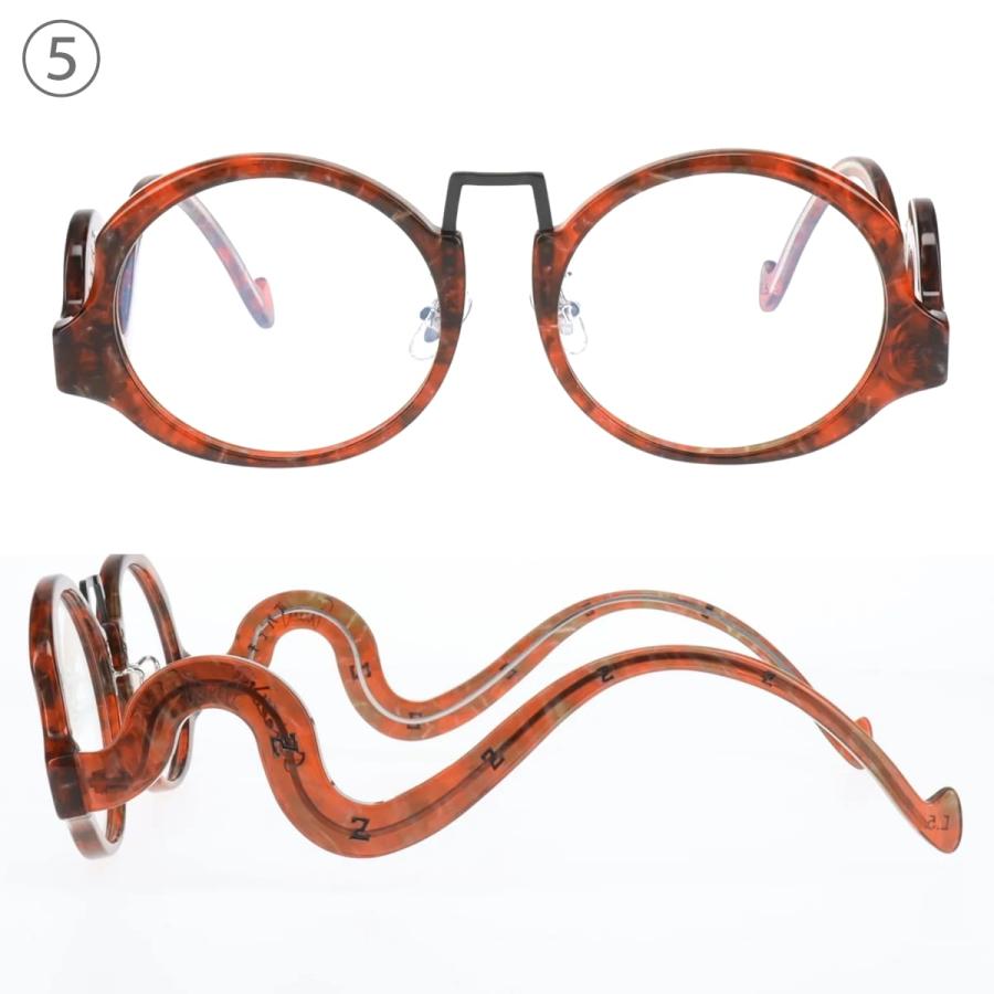 ✨美品✨ MonkeyFlip モンキーフリップ メガネ Death レッド