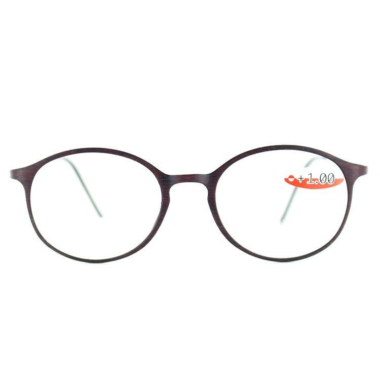 ネオクラシック スキニー 老眼鏡 ウッディデザイン GLR-34-2ボストン